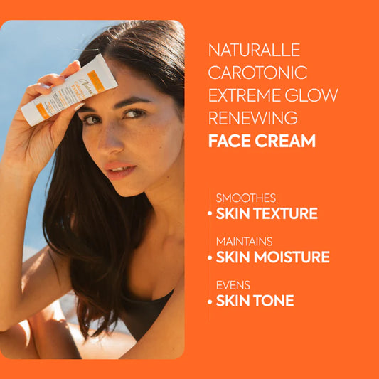 Woman holding a face cream with product details on an orange background | Makari de Suisse Uganda