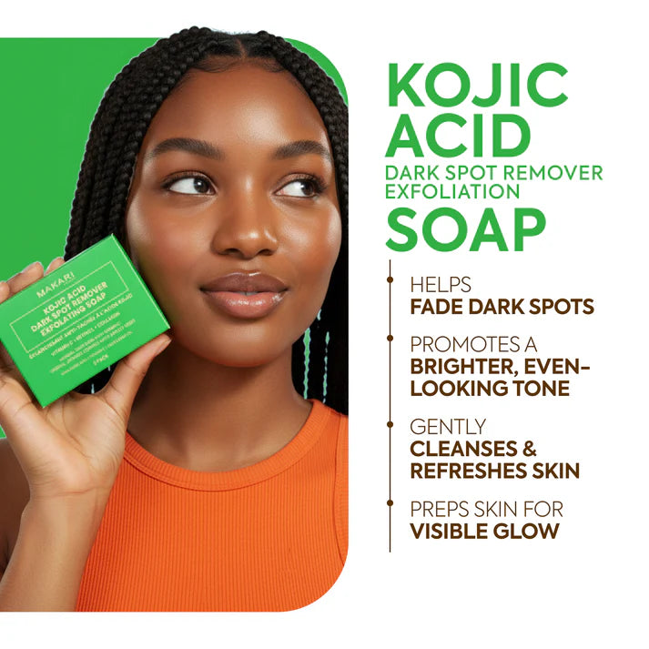 KOJIC ACID DARK SPOT REMOVER SOAP BARS (2 Soap Bars Per Pack)