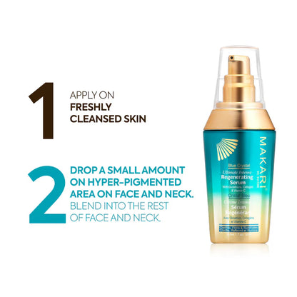 Blue Crystal Regenerating Serum – Glutathione & Peptides Anti-Aging Serum – Makari De Suisse Uganda