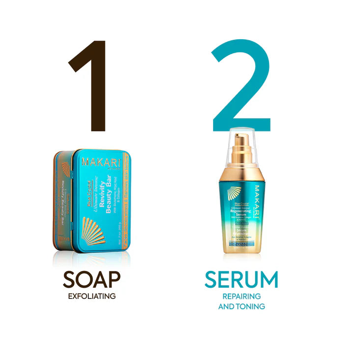 Blue Crystal Regenerating Serum – Glutathione & Peptides Anti-Aging Serum – Makari De Suisse Uganda
