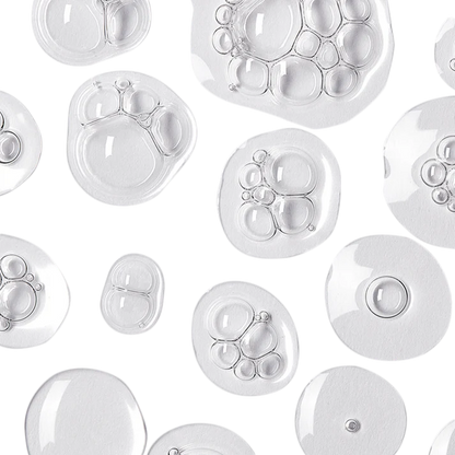 Clear silicone gel pads with bubble designs on a white background | Makari de Suisse Uganda