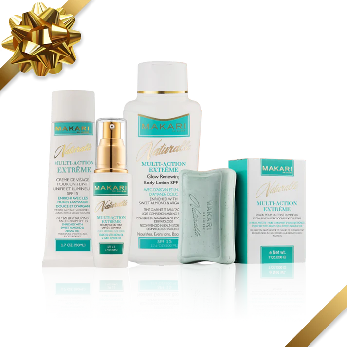 Collection of skincare products with Makari branding on a white background Multi-Action