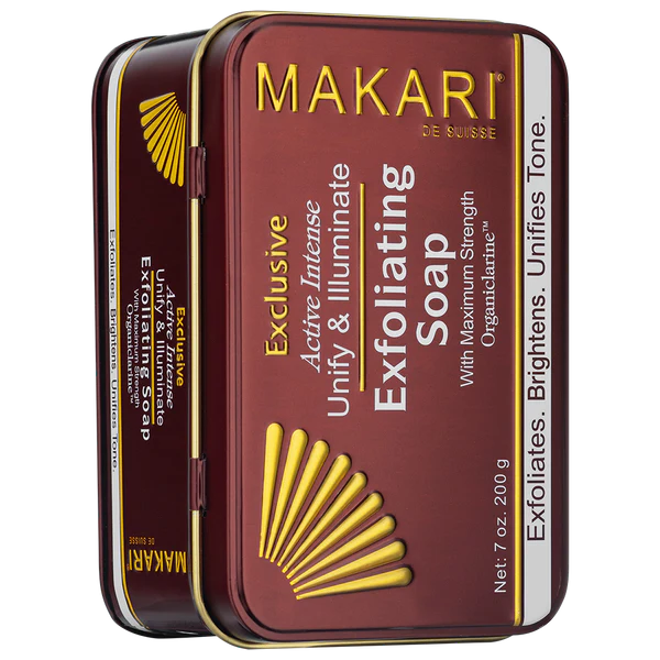 Exclusive Active Intense Soap – Organiclarine Exfoliating Beauty Bar for Even Skin Tone – Makari De Suisse Uganda