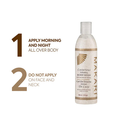 Exfoliating Body Wash – Vitamin C & Aloe Vera for Glowing Radiant Skin – Makari De Suisse Uganda