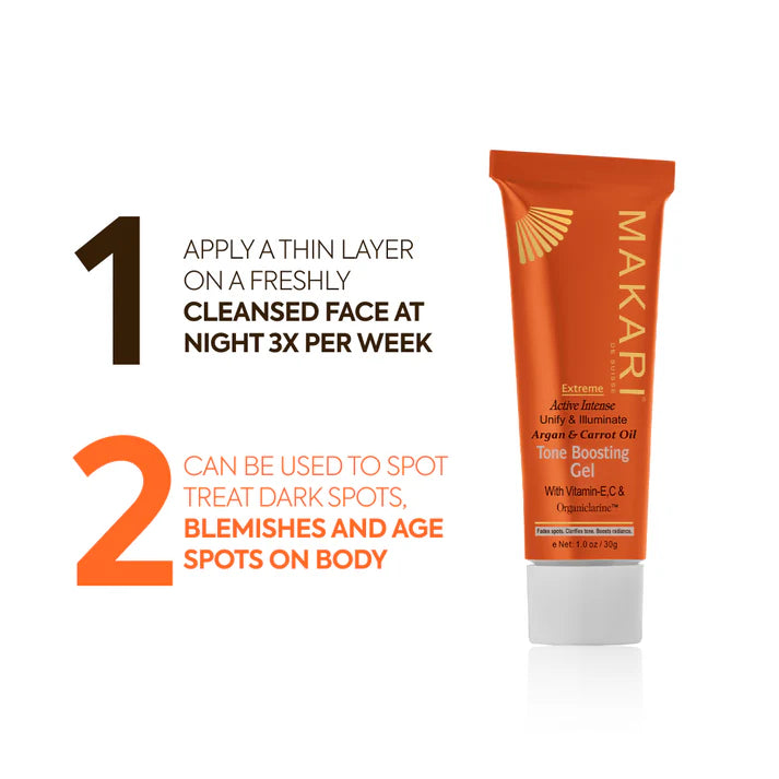 Extreme Argan & Carrot Oil Tone Boosting Gel – Lightweight Brightening Gel for Even Radiant Skin – Makari De Suisse Uganda
