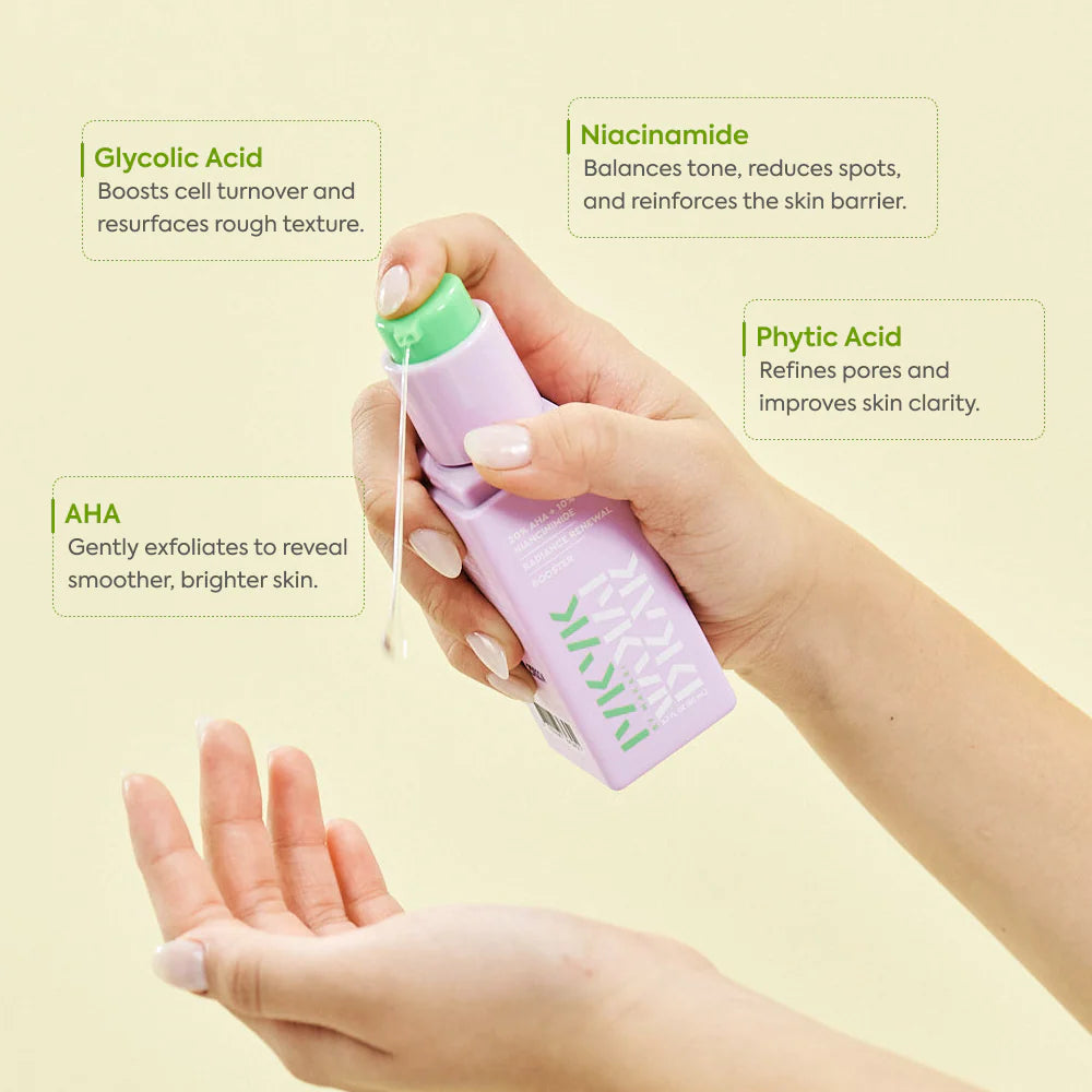 IYKYK 20% AHA + 10% Niacinamide Booster – Chemical Exfoliant for Smooth Bright Even Skin – Makari De Suisse Uganda
