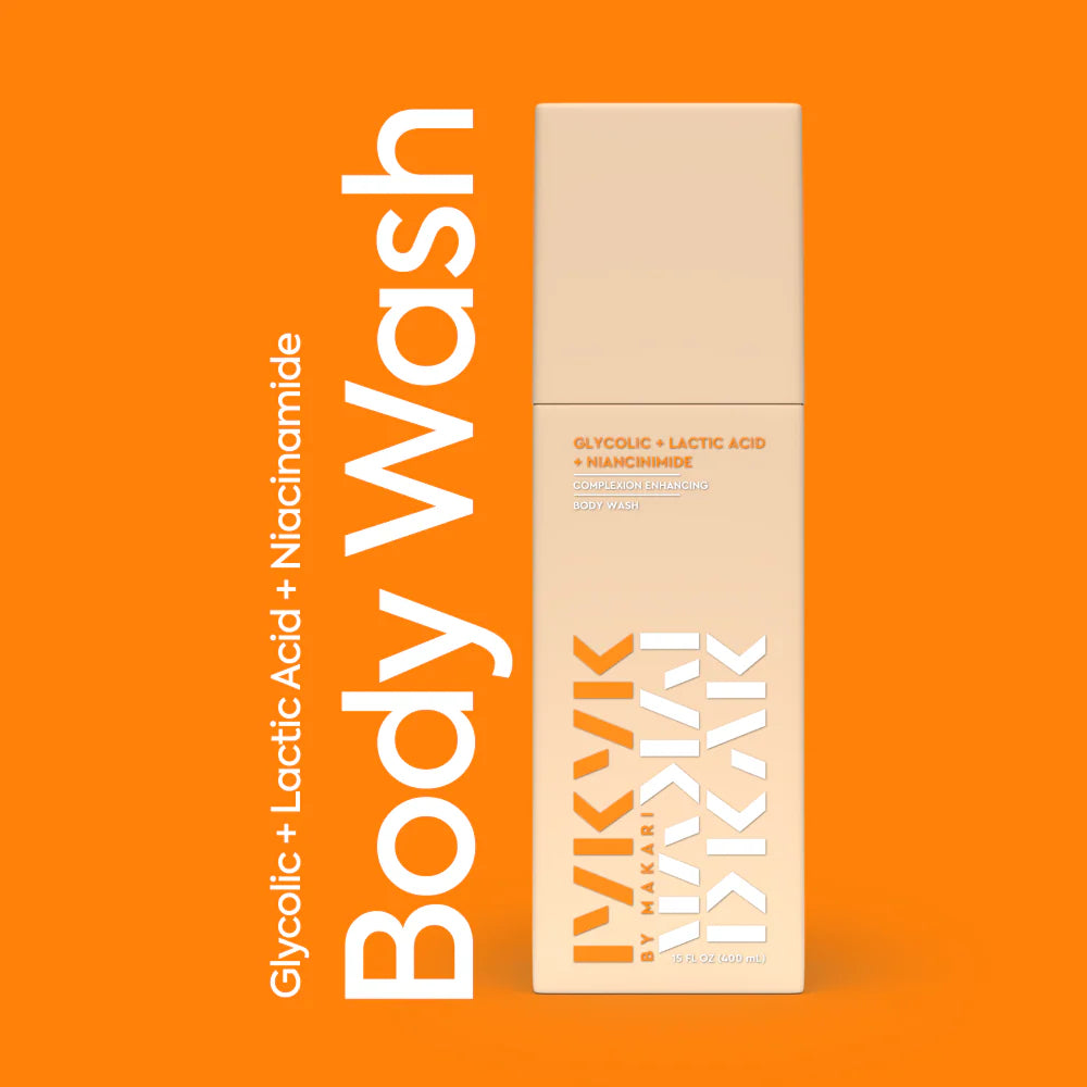 IYKYK Glycolic + Lactic Acid + Niacinamide Body Wash – Chemical Exfoliant for Smooth Even Skin – Makari De Suisse Uganda