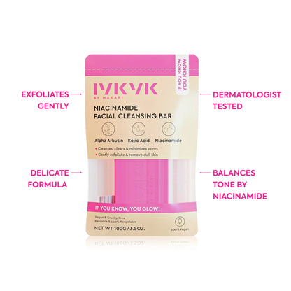 IYKYK Niacinamide Facial Bar Soap – Pore-Minimising Brightening Cleansing Bar for Oily Skin – Makari De Suisse Uganda