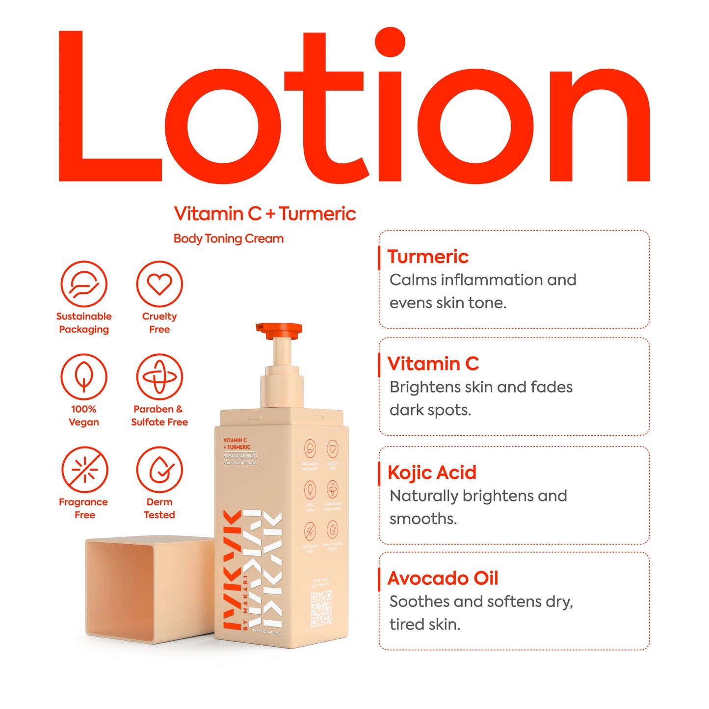 VITAMIN C + TUMERIC BODY TONING CREAM - IYKYK
