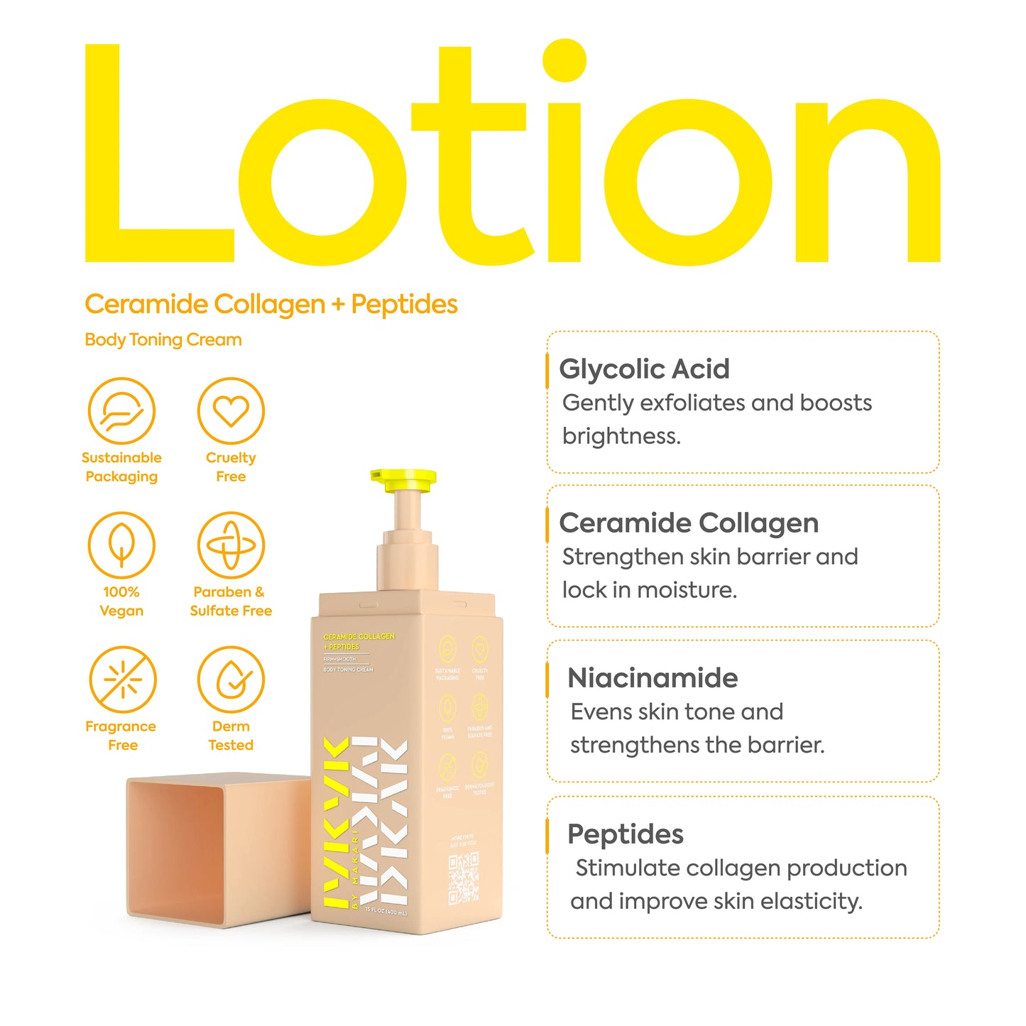 CERAMIDE COLLAGEN + PEPTIDES BODY TONING CREAM - IYKYK