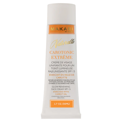 Makari Carotonic Extreme cream tube on a white background | Makari de Suisse Uganda