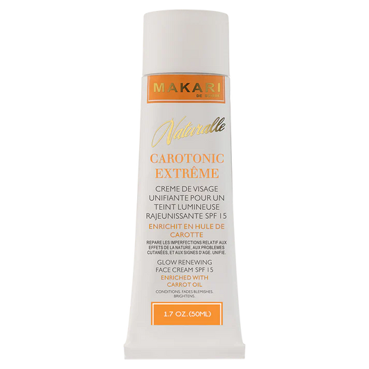 Makari Carotonic Extreme cream tube on a white background | Makari de Suisse Uganda