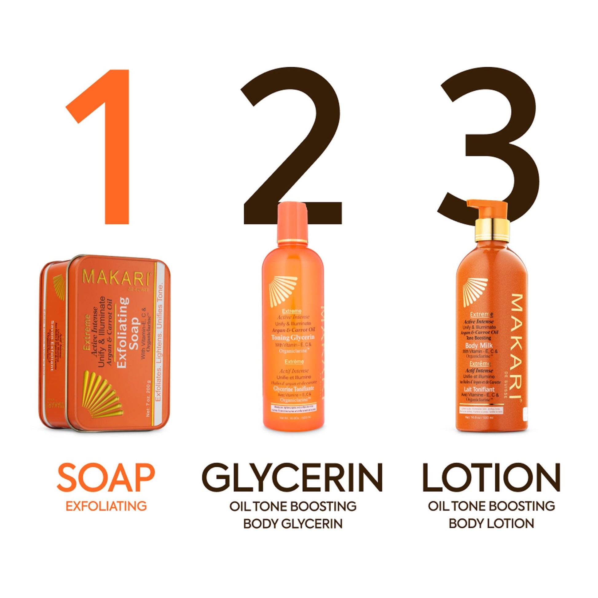 Extreme Argan & Carrot Oil Soap and kit | Makari de Suisse Uganda