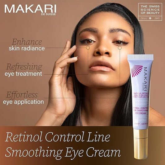 Retinol Control Line Smoothing Eye Cream – Reduce Fine Lines, Puffiness & Dark Circles – Makari De Suisse Uganda
