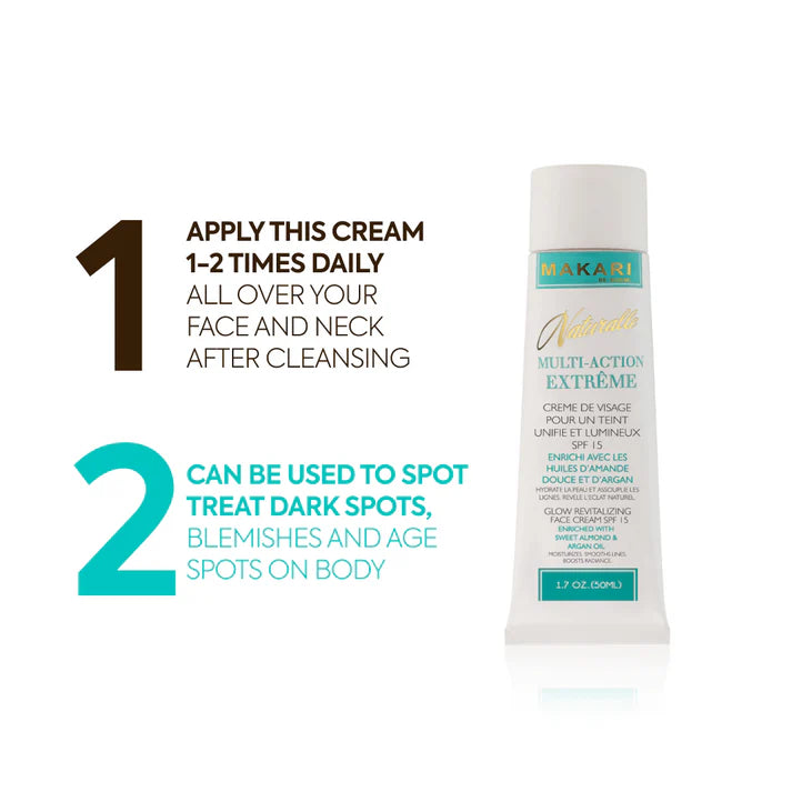 Skincare cream tube with usage instructions on a white background | Makari de Suisse Uganda